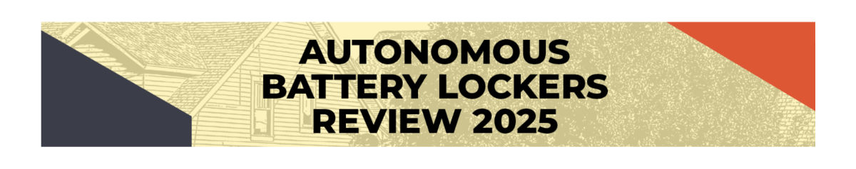 Banner s textem - AUTONOMOUS BATTERY LOCKERS REVIEW 2025