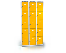 Šatní skříňka s patnácti uzamykatelnými schránkami ALDOP 1800 x 900 x 500 - a2m3035o_7035_1023_c1_z