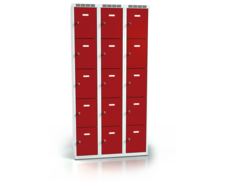 Šatní skříňka s patnácti uzamykatelnými schránkami ALDOP 1800 x 900 x 500 - a2m3035o_7035_3000_c1_z