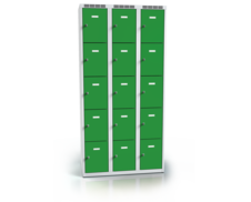 Šatní skříňka s patnácti uzamykatelnými schránkami ALDOP 1800 x 900 x 500 - a2m3035o_7035_6024_c1_z